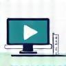 Icon representing online course creation and hosting